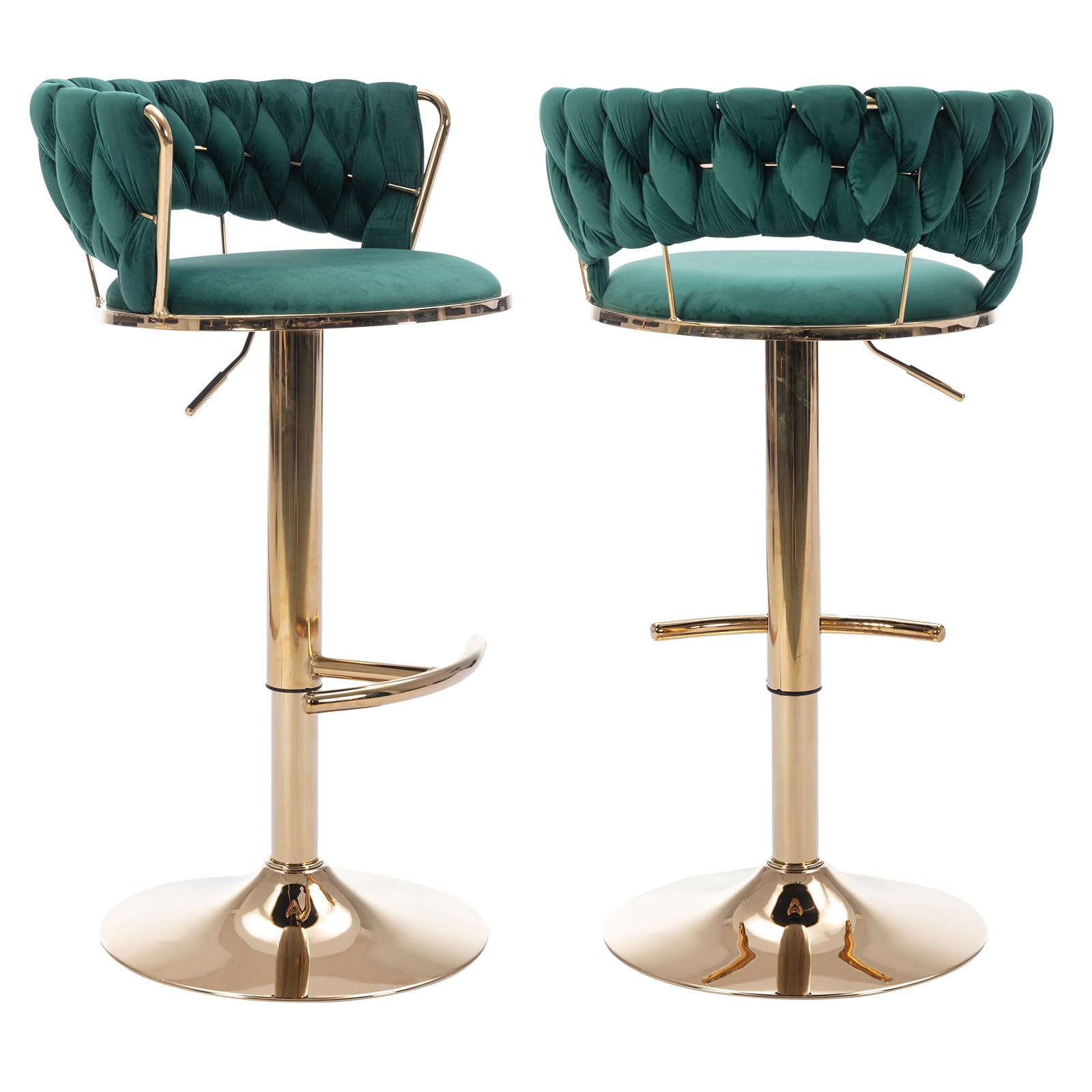 kinffict velvet swivel bar stool