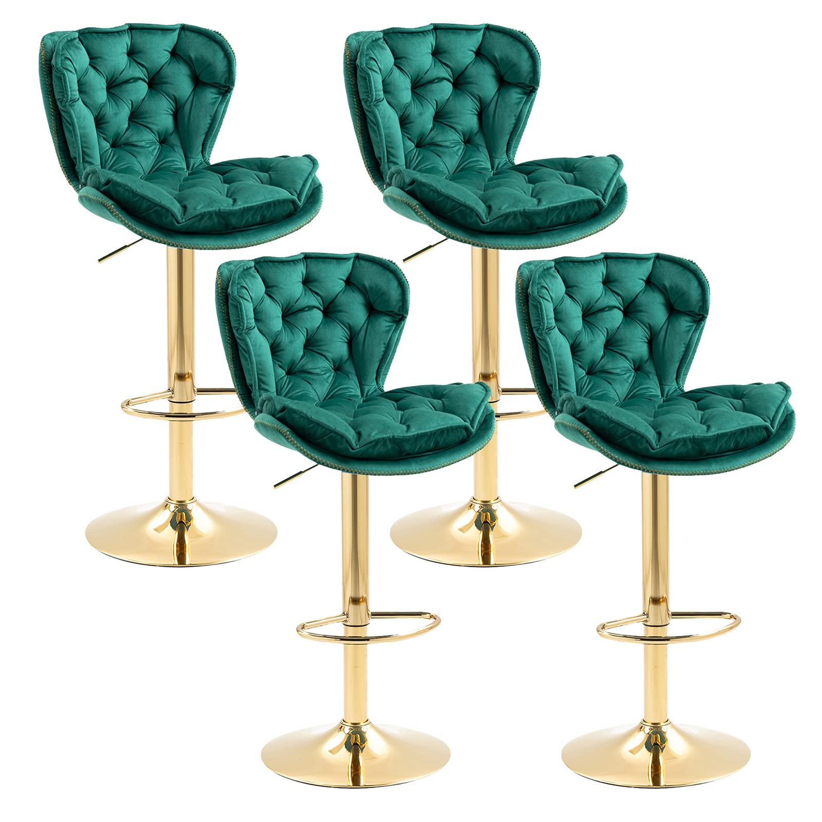 kinffict velvet swivel bar stool